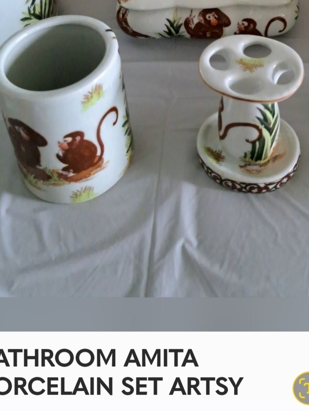 Decorative bathroom  PORCELAIN SET ARTSY VINTAGE AMITA